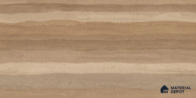 Wood Floor & Wall TL 12546 C Rammed Earth Brown 4 ft x 2 ft Digi Matte Finish Vitrified Tile - 9 mm | Endless Design | Suitable for Living Room, Bathroom, Dining & Highlighter Wall
