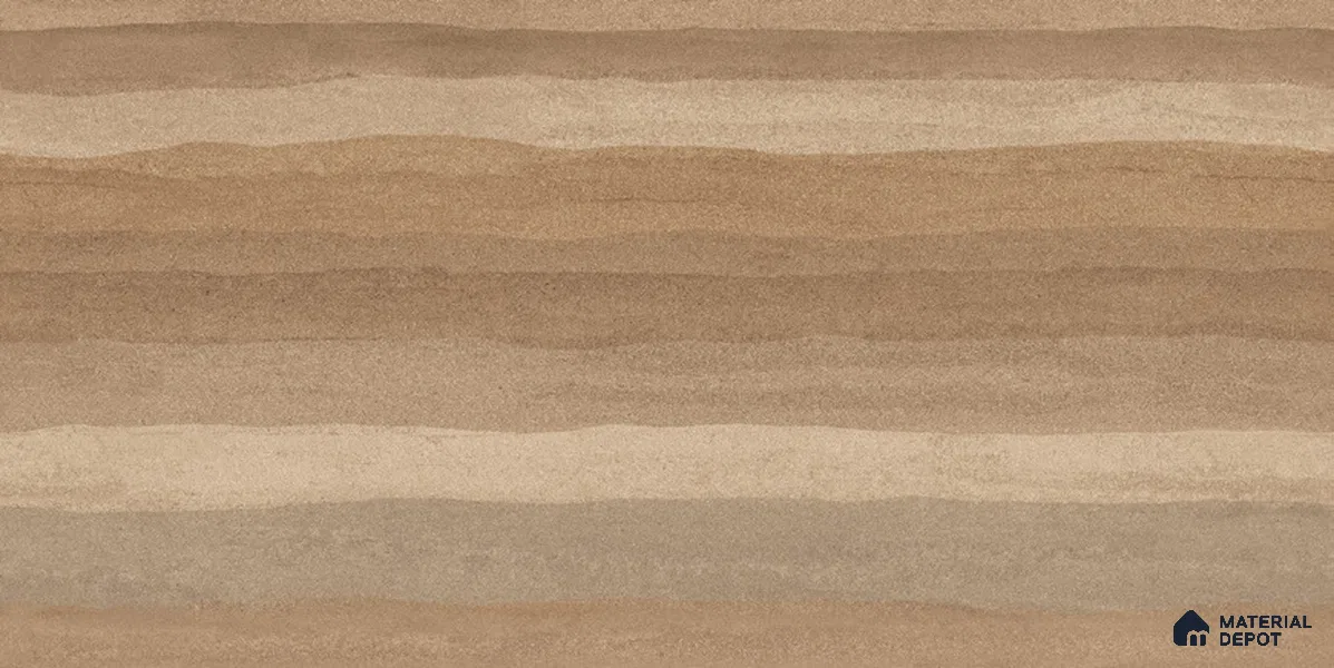 Wood Floor & Wall TL 12546 C Rammed Earth Brown 4 ft x 2 ft Digi Matte Finish Vitrified Tile - 9 mm | Endless Design | Suitable for Living Room, Bathroom, Dining & Highlighter Wall