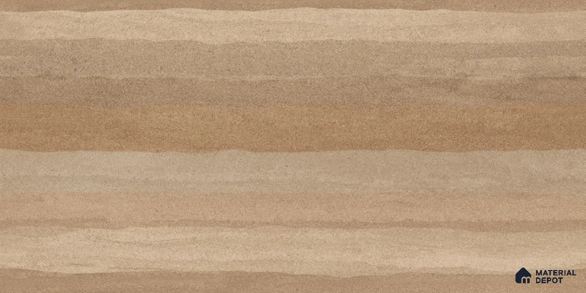 Wood Floor & Wall TL 12546 C Rammed Earth Brown 4 ft x 2 ft Digi Matte Finish Vitrified Tile - 9 mm | Endless Design | Suitable for Living Room, Bathroom, Dining & Highlighter Wall