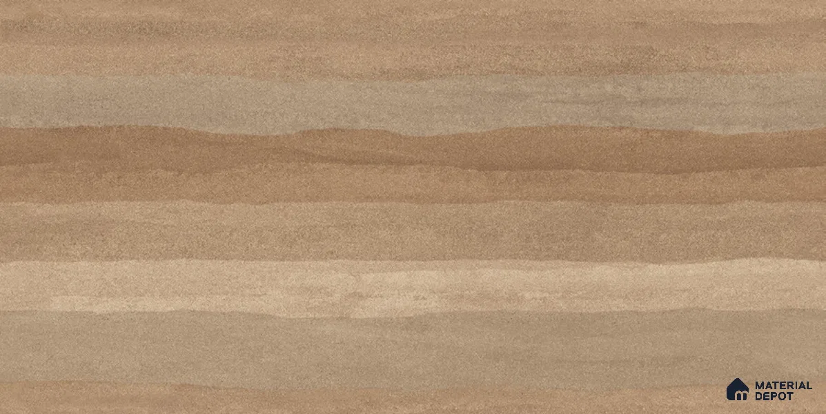 Wood Floor & Wall TL 12546 C Rammed Earth Brown 4 ft x 2 ft Digi Matte Finish Vitrified Tile - 9 mm | Endless Design | Suitable for Living Room, Bathroom, Dining & Highlighter Wall