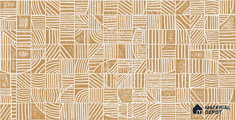 Highlighter Wall TL 12536 C Maze Yellow 4 ft x 2 ft Digi Matte Finish Vitrified Tile - 9 mm | Suitable for Living Room, Bathroom, Dining & Highlighter Wall