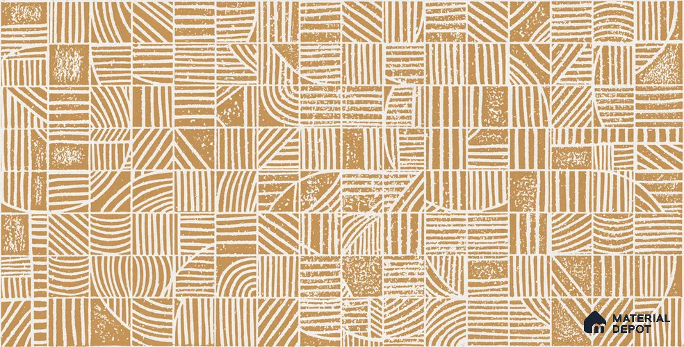 Highlighter Wall TL 12536 C Maze Yellow 4 ft x 2 ft Digi Matte Finish Vitrified Tile - 9 mm | Suitable for Living Room, Bathroom, Dining & Highlighter Wall