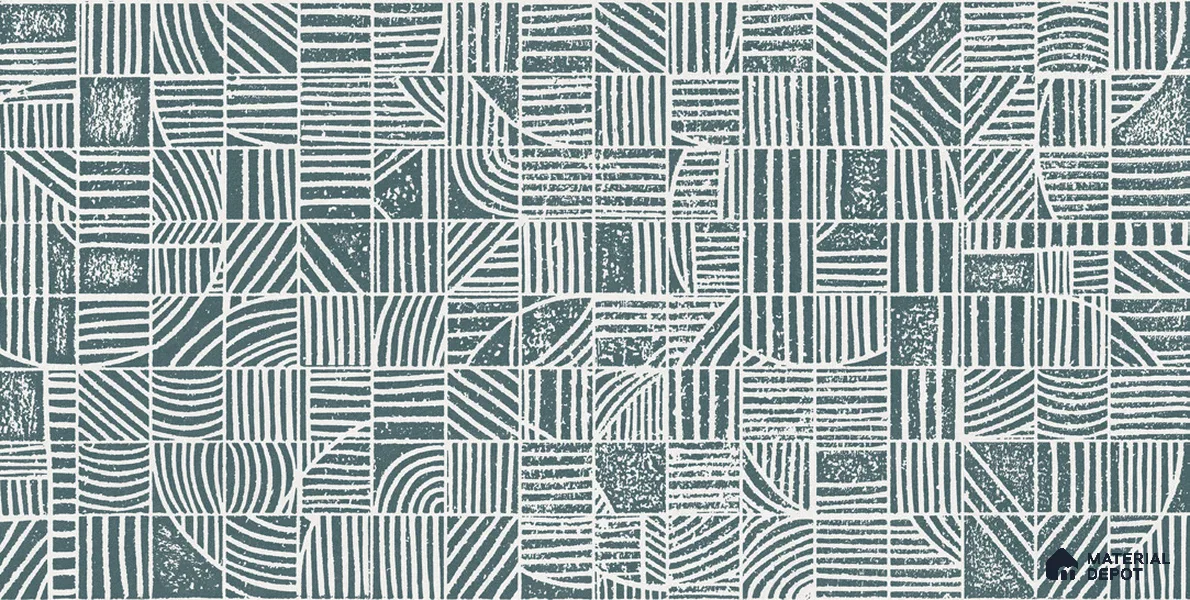 Highlighter Wall TL 12536 D Maze Teal 4 ft x 2 ft Digi Matte Finish Vitrified Tile - 9 mm | Suitable for Living Room, Bathroom, Dining & Highlighter Wall