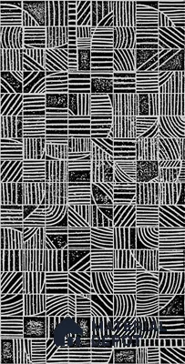 Highlighter Wall TL 12536 E Maze Black 4 ft x 2 ft Digi Matte Finish Vitrified Tile - 9 mm | Suitable for Living Room, Bathroom, Dining & Highlighter Wall