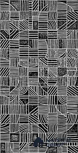 Highlighter Wall TL 12536 E Maze Black 4 ft x 2 ft Digi Matte Finish Vitrified Tile - 9 mm | Suitable for Living Room, Bathroom, Dining & Highlighter Wall