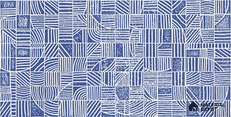 Highlighter Wall TL 12536 Maze Blue 4 ft x 2 ft Digi Matte Finish Digi Matte Finish Vitrified Tile - 9 mm | Suitable for Living Room, Bathroom, Dining & Highlighter Wall
