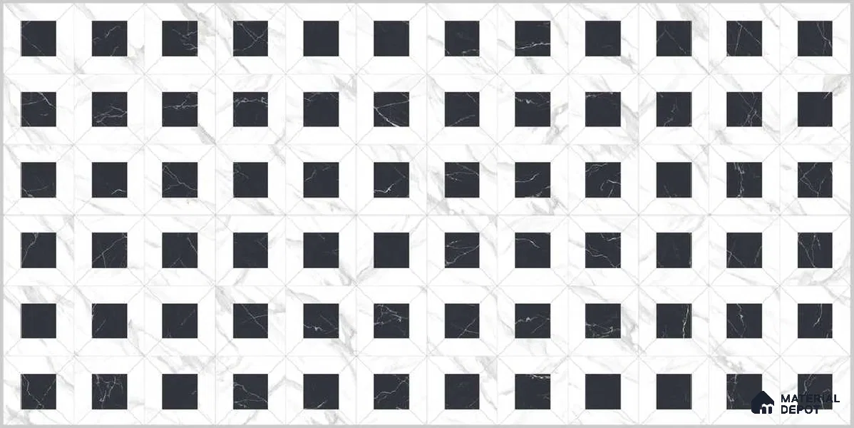Highlighter Wall TL 12524 Elite Royal 4 ft x 2 ft Porce Finsh Vitrified Tile - 8.5 mm | Suitable for Living Room, Bathroom, Dining & Highlighter Wall