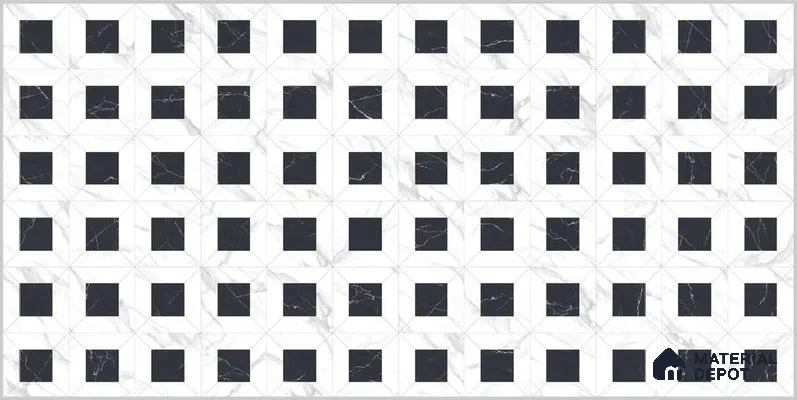 Highlighter Wall TL 12524 Elite Royal 4 ft x 2 ft Porce Finsh Vitrified Tile - 8.5 mm | Suitable for Living Room, Bathroom, Dining & Highlighter Wall