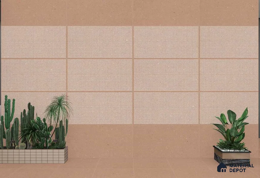 Highlighter Wall TL 12521 B Lukily Red Decor 4 ft x 2 ft Shape + Matt Granula Finish Vitrified Tile - 8.5 mm | 4 Random Design | Suitable for Living Room, Bathroom, Dining & Highlighter Wall