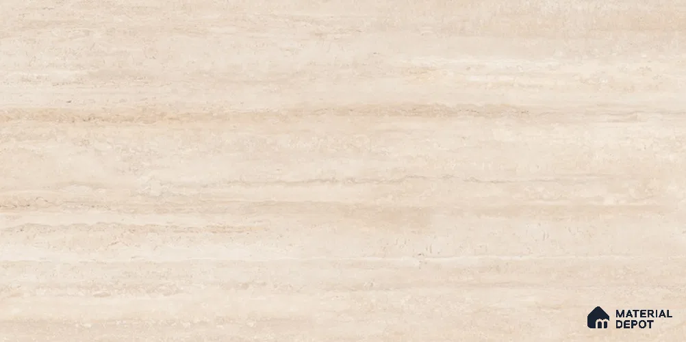 Stone Travertine Floor & Wall Tile TL 12491 F Travex Camel 4 ft x 2 ft Petals Protex Glr Matt Finish Vitified - 9 mm | 6 Random Design | Suitable for Living Room, Bedroom, Dining & Kitchen