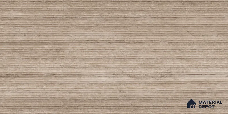 Punch Travertine Wall Tile TL 12491 H Travex Cocoa 4 ft x 2 ft Petals Protex Glr Punch Finish Vitified - 9 mm | 6 Random Design | Suitable for Living Room, Bedroom, Dining & Kitchen Wall