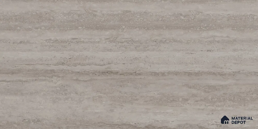 Stone Travertine Floor & Wall Tile TL 12491 J Travex Snow 4 ft x 2 ft Petals Protex Super Glossy Finish Vitified - 9 mm | 6 Random Design | Suitable for Living Room, Bedroom, Dining & Kitchen