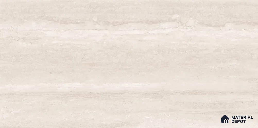 Stone Travertine Floor & Wall Tile TL 12491 M Travex Charcoal 4 ft x 2 ft Petals Protex Super Glossy Finish Vitified - 9 mm | 6 Random Design | Suitable for Living Room, Bedroom, Dining & Kitchen