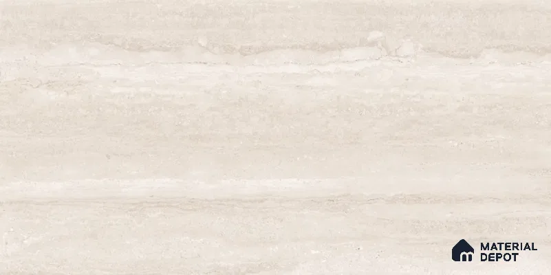 Stone Travertine Floor & Wall Tile TL 12491 O Travex Charcoal 4 ft x 2 ft Petals Protex Glr Matt Finish Vitified - 9 mm | 6 Random Design | Suitable for Living Room, Bedroom, Dining & Kitchen