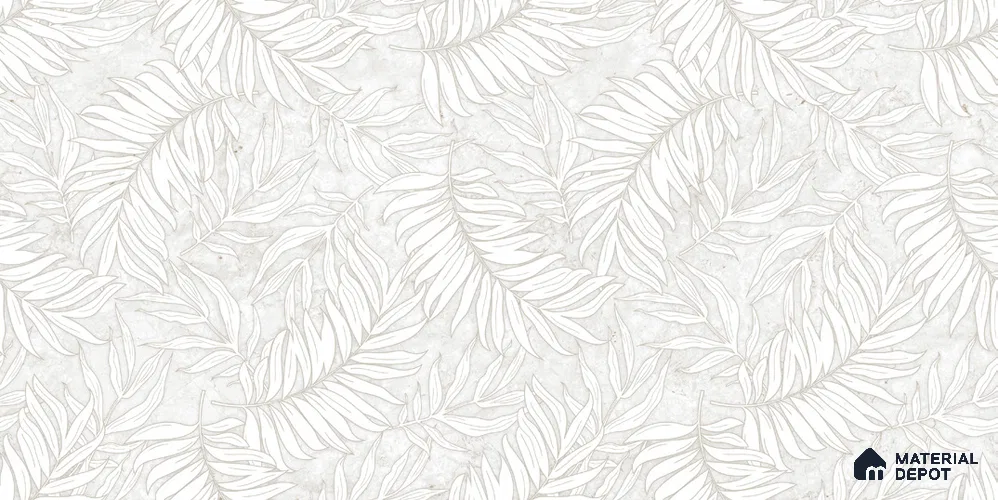 Floral Wall TL 12542 Wonder Decor 4 ft x 2 ft Digi Matte Finish Vitrified Tile - 9 mm | Suitable for Living Room, Bathroom, Dining & Highlighter Wall