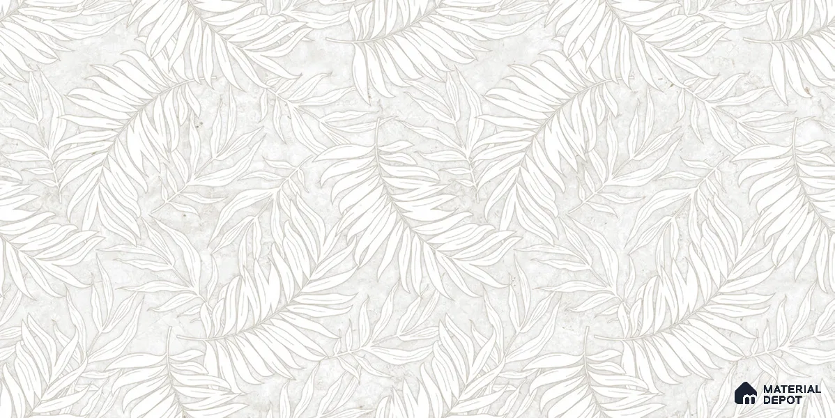 Floral Wall TL 12542 Wonder Decor 4 ft x 2 ft Digi Matte Finish Vitrified Tile - 9 mm | Suitable for Living Room, Bathroom, Dining & Highlighter Wall