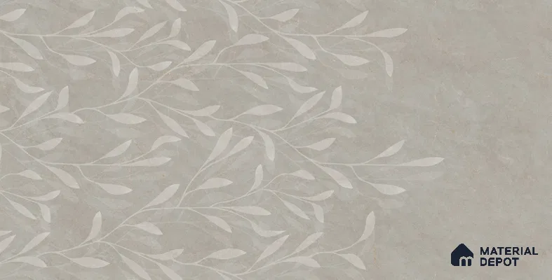 Floral Wall TL 12539 C Olivia Grey 4 ft x 2 ft Digi Matte Finish Vitrified Tile - 9 mm | Suitable for Living Room, Bathroom, Dining & Highlighter Wall
