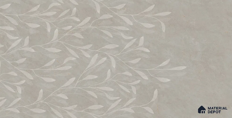Floral Wall TL 12539 C Olivia Grey 4 ft x 2 ft Digi Matte Finish Vitrified Tile - 9 mm | Suitable for Living Room, Bathroom, Dining & Highlighter Wall