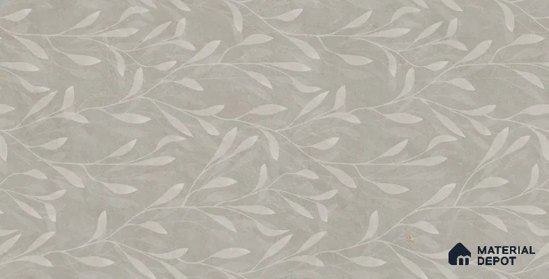 Floral Wall TL 12539 C Olivia Grey 4 ft x 2 ft Digi Matte Finish Vitrified Tile - 9 mm | Suitable for Living Room, Bathroom, Dining & Highlighter Wall