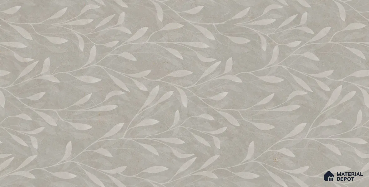 Floral Wall TL 12539 C Olivia Grey 4 ft x 2 ft Digi Matte Finish Vitrified Tile - 9 mm | Suitable for Living Room, Bathroom, Dining & Highlighter Wall
