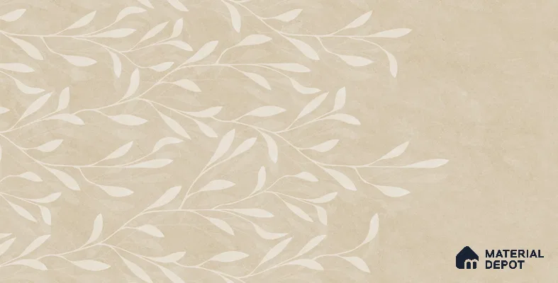 Floral Wall TL 12539 Olivia Beige 4 ft x 2 ft Digi Matte Finish Vitrified Tile - 9 mm | Suitable for Living Room, Bathroom, Dining & Highlighter Wall