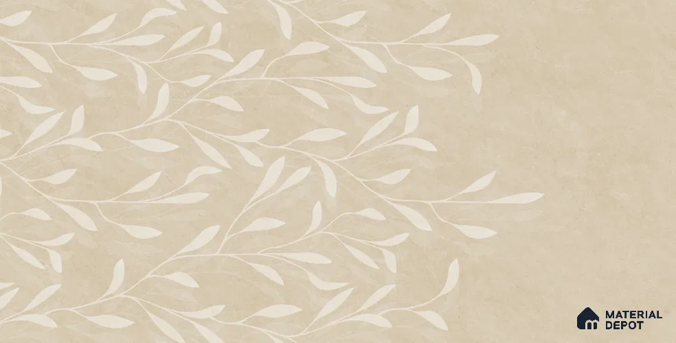 Floral Wall TL 12539 Olivia Beige 4 ft x 2 ft Digi Matte Finish Vitrified Tile - 9 mm | Suitable for Living Room, Bathroom, Dining & Highlighter Wall