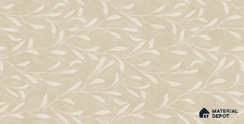 Floral Wall TL 12539 Olivia Beige 4 ft x 2 ft Digi Matte Finish Vitrified Tile - 9 mm | Suitable for Living Room, Bathroom, Dining & Highlighter Wall