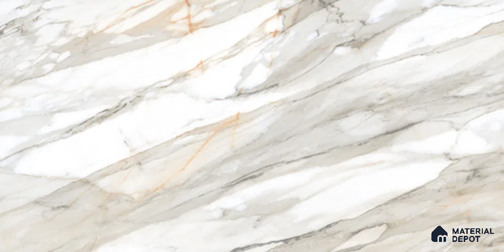 Marble Floor & Wall TL 12545 Artisan Base 4 ft x 2 ft Digi Matte Finish Vitrified Tile - 9 mm | 4 Random Design | Suitable for Living Room, Bathroom, Dining & Highlighter Wall