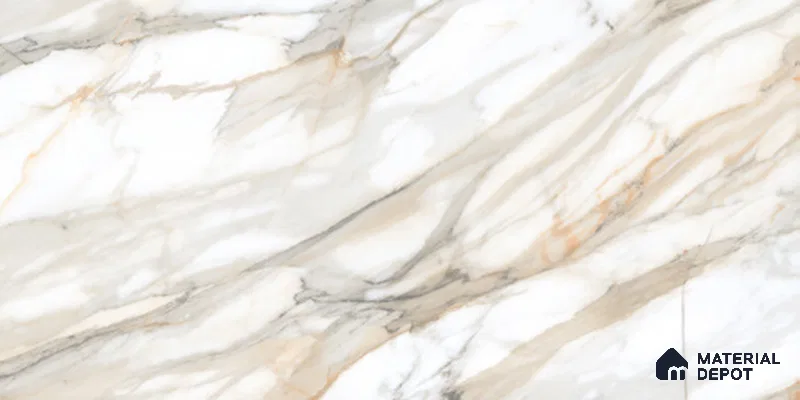 Marble Floor & Wall TL 12545 Artisan Base 4 ft x 2 ft Digi Matte Finish Vitrified Tile - 9 mm | 4 Random Design | Suitable for Living Room, Bathroom, Dining & Highlighter Wall