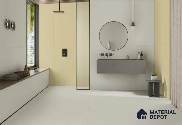 Plain Floor & Wall TL 12535 B Salt 4 ft x 2 ft Matte Finish Vitrified Tile - 8.5 mm | Suitable for Living Room, Bathroom & Dining