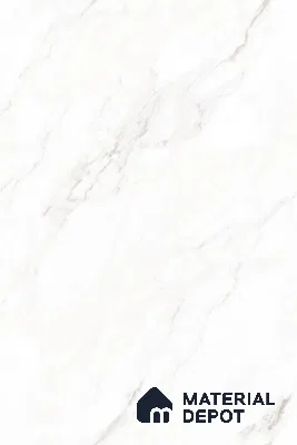 Marble Look Floor & Wall Tile TL 08090 B Calacatta Michael Endless 6 ft x 4 ft Vitrified Glossy Finish - 9 mm | Adhesive and Spacers Must be Used During Installation
