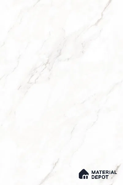 Marble Look Floor & Wall Tile TL 08090 B Calacatta Michael Endless 6 ft x 4 ft Vitrified Glossy Finish - 9 mm | Adhesive and Spacers Must be Used During Installation
