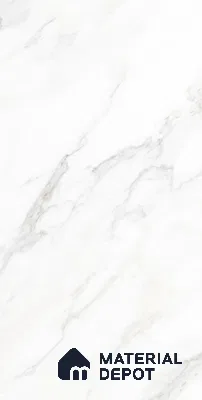Marble Look Floor & Wall Tile TL 08090 C DG Calacatta Michael Endless 6 ft x 4 ft Vitrified Matte Finish - 9 mm | Adhesive and Spacers Must be Used During Installation