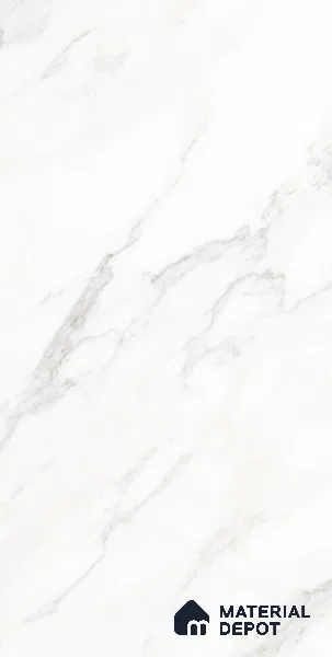 Marble Look Floor & Wall Tile TL 08090 C DG Calacatta Michael Endless 6 ft x 4 ft Vitrified Matte Finish - 9 mm | Adhesive and Spacers Must be Used During Installation