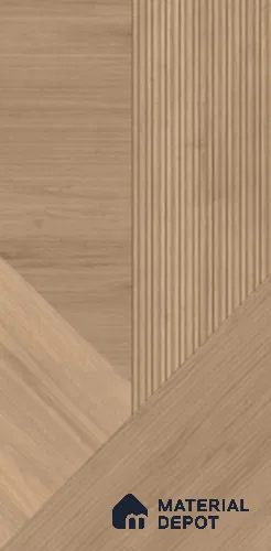 Patterned Tile TL 09898 Woody Brown 5.25 ft x 2.62 ft Vitrified Punch Matte Finish - 9 mm | 5 Random Design