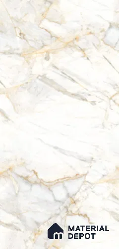 Marble Tile TL 09899 Royal Calacatta 5.25 ft x 2.62 ft  Vitrified Punch Matte Finish - 9 mm | 4 Random Design