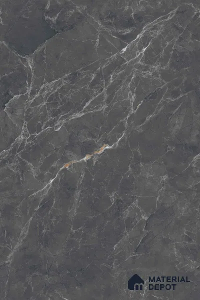 Marble Look Wall & Floor Tile TL 08186 Tokyo Nero Endless 6 ft x 4 ft Vitrified Glossy Finish - 9 mm | Adhesive and Spacers Must be Used During Installation