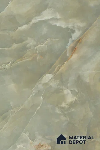 Marble Look Wall & Floor Tile TL 08179 C TM Jennifer Olive 6 ft x 4 ft Vitrified Glossy Finish - 9 mm | Adhesive and Spacers Must be Used During Installation