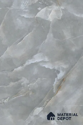 Marble Look Wall & Floor Tile TL 08179 TM Jennifer Grey 6 ft x 4 ft Vitrified Glossy Finish - 9 mm | Adhesive and Spacers Must be Used During Installation