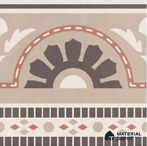 Moroccans Floor Tile TL 09910 B Infinite Border 8x8 inch Vitrified Matte Finish - 9 mm | Suitable For Living Room, Bedroom | 2 mm Spacer is Mandatory | Please Expect a Slight Variation of Pattern
