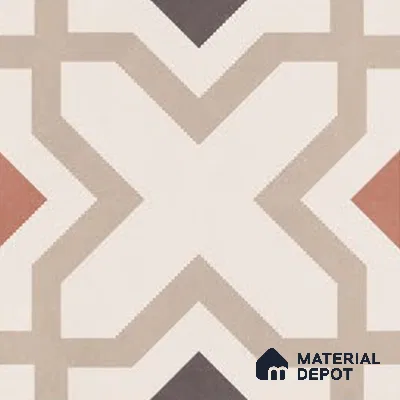 Moroccans Carpet Wall & Floor Tile TL 09910 C Infinite Decor 8 inch x 8 inch Vitrified Matte Finish - 9 mm | Suitable For Living Room, Bedroom, Kitchen | 2 mm Spacer is Mandatory | Please Expect a Slight Variation of Pattern