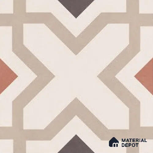 Moroccans Carpet Wall & Floor Tile TL 09910 C Infinite Decor 8 inch x 8 inch Vitrified Matte Finish - 9 mm | Suitable For Living Room, Bedroom, Kitchen | 2 mm Spacer is Mandatory | Please Expect a Slight Variation of Pattern