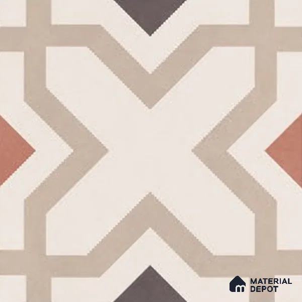 Moroccans Carpet Wall & Floor Tile TL 09910 C Infinite Decor 8 inch x 8 inch Vitrified Matte Finish - 9 mm | Suitable For Living Room, Bedroom, Kitchen | 2 mm Spacer is Mandatory | Please Expect a Slight Variation of Pattern