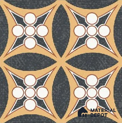 Moroccans Carpet Wall & Floor Tile TL 09911 C Spectra Decor 8 inch x 8 inch Vitrified Matte Finish - 9 mm | Suitable For Living Room, Bedroom, Kitchen | 2 mm Spacer is Mandatory | Please Expect a Slight Variation of Pattern