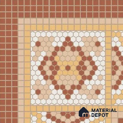 Moroccans Floor Tile TL 09907 Florix Corner 8x8 inch Vitrified Matte Finish - 9 mm | Suitable For Living Room, Bedroom | 2 mm Spacer is Mandatory | Please Expect a Slight Variation of Pattern