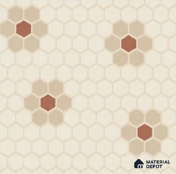 Moroccans Carpet Wall & Floor Tile TL 09908 C Gradient Decor 8 inch x 8 inch Vitrified Matte Finish - 9 mm | Suitable For Kitchen, Bathroom, Dining Area | 2 mm Spacer is Mandatory | Please Expect a Slight Variation of Pattern