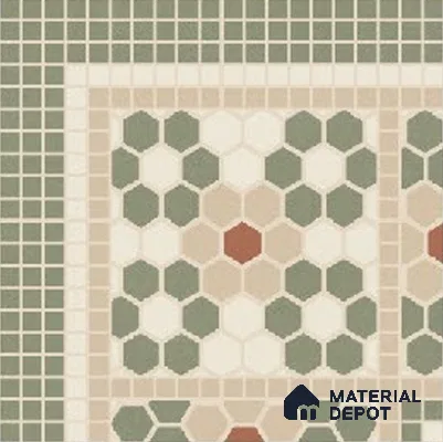 Moroccans Floor Tile TL 09908 Gradient Corner 8x8 inch Vitrified Matte Finish - 9 mm | Suitable For Kitchen, Bathroom, Dining Area | 2 mm Spacer is Mandatory | Please Expect a Slight Variation of Pattern
