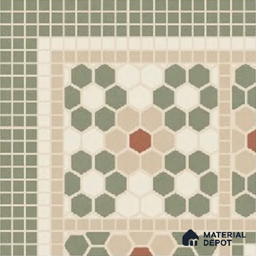Moroccans Floor Tile TL 09908 Gradient Corner 8x8 inch Vitrified Matte Finish - 9 mm | Suitable For Living Room, Bedroom | 2 mm Spacer is Mandatory | Please Expect a Slight Variation of Pattern