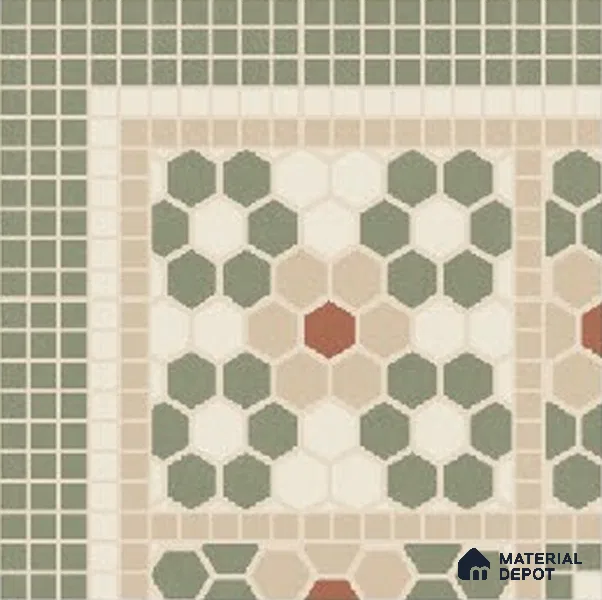 Moroccans Floor Tile TL 09908 Gradient Corner 8x8 inch Vitrified Matte Finish - 9 mm | Suitable For Kitchen, Bathroom, Dining Area | 2 mm Spacer is Mandatory | Please Expect a Slight Variation of Pattern