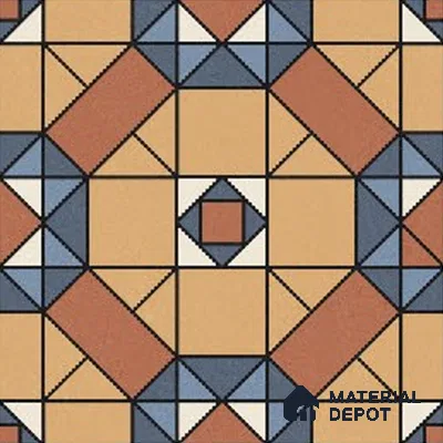 Moroccans Carpet Wall & Floor Tile TL 09909 C Flusion Decor 8 inch x 8 inch Vitrified Matte Finish - 9 mm | Suitable For Living Room, Bedroom, Kitchen | 2 mm Spacer is Mandatory | Please Expect a Slight Variation of Pattern